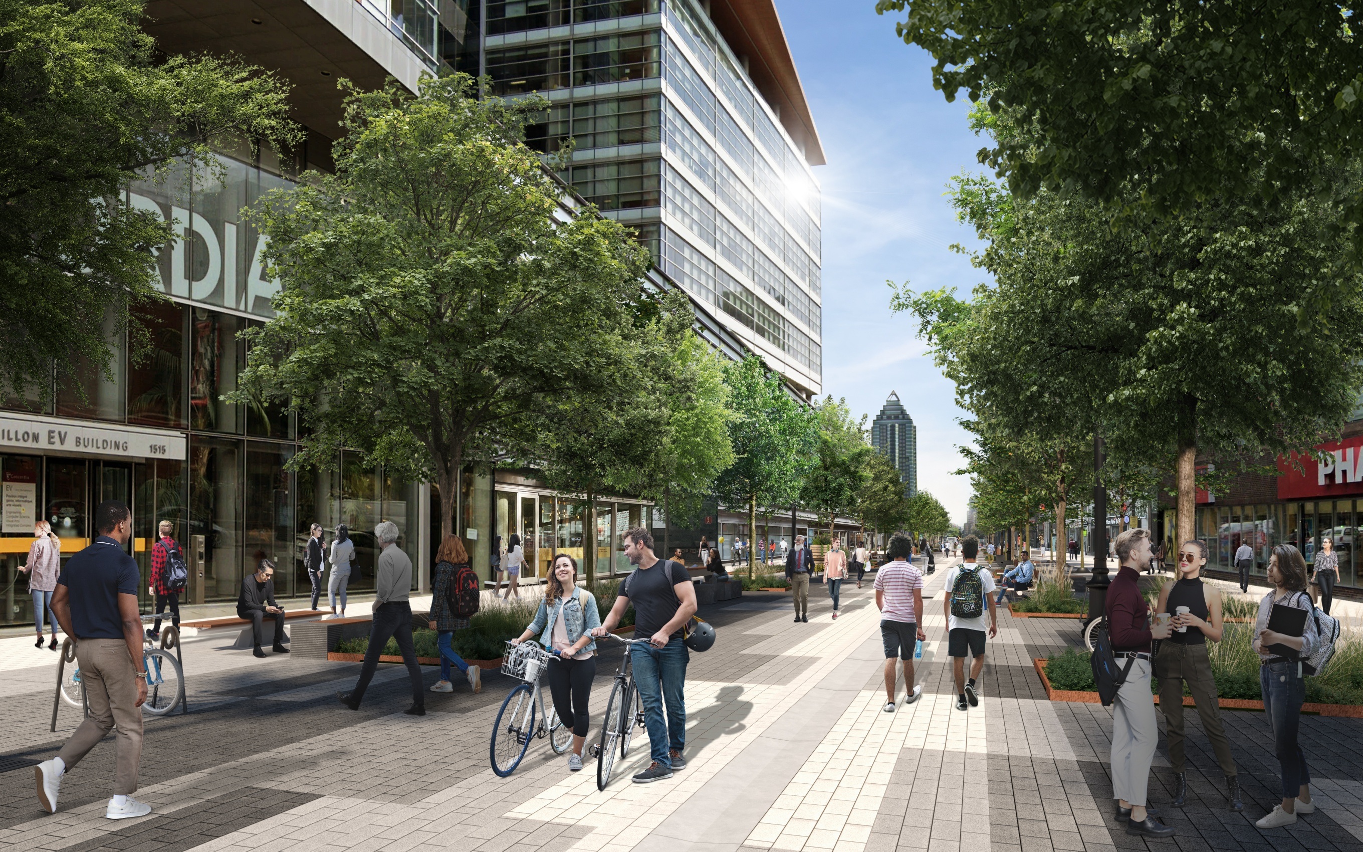 Redevelopment of rue Sainte-Catherine Ouest: even more greenery and space for pedestrians