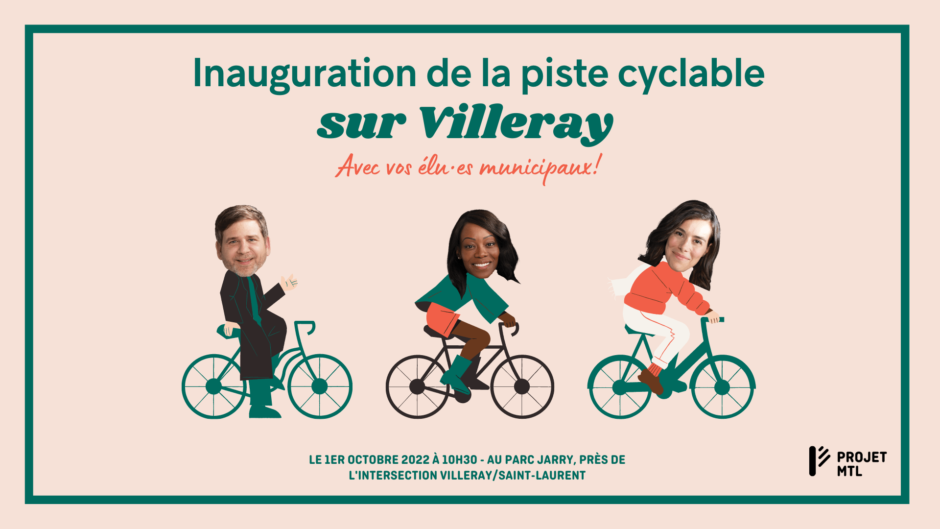 Inauguration de la piste cyclable Villeray