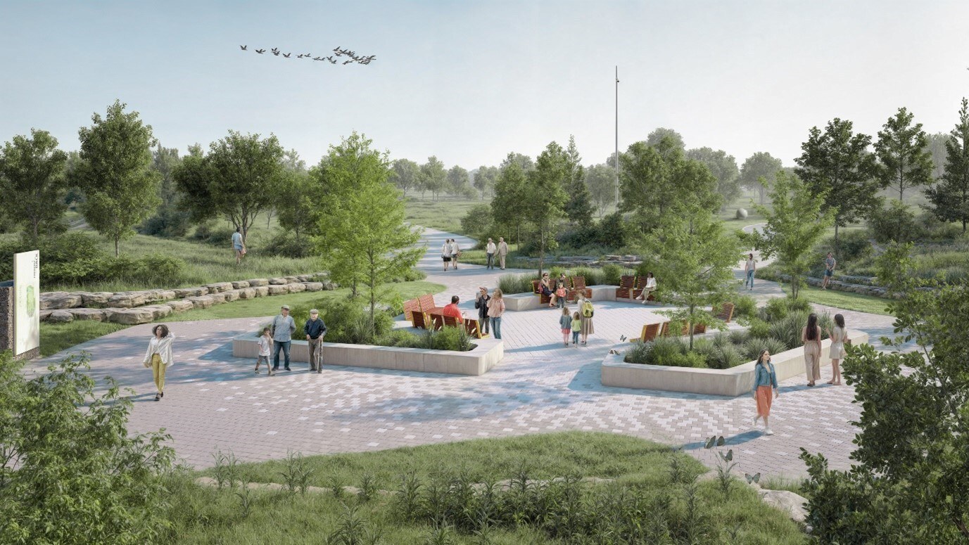 Création d'un nouveau boisé sur un ancien site d'enfouissement - 24 nouveaux hectares de nature au parc Frédéric-Back
