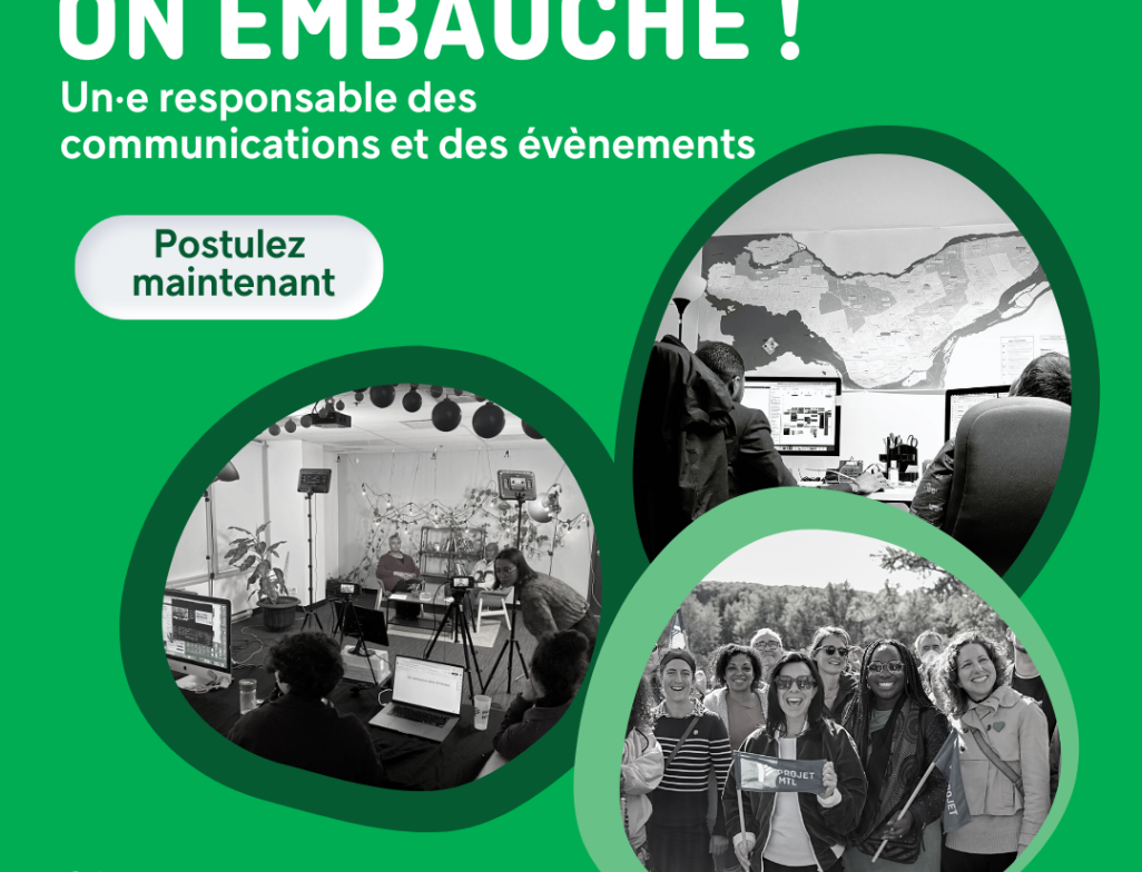 Offre d'emploi : Responsable des communications et des évènements