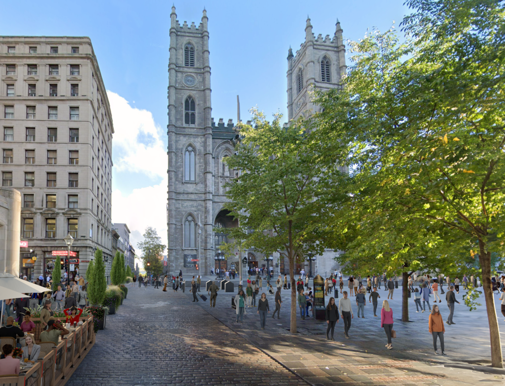 Plus de place pour les piétonnes et les piétons dans le Vieux-Montréal dès 2024