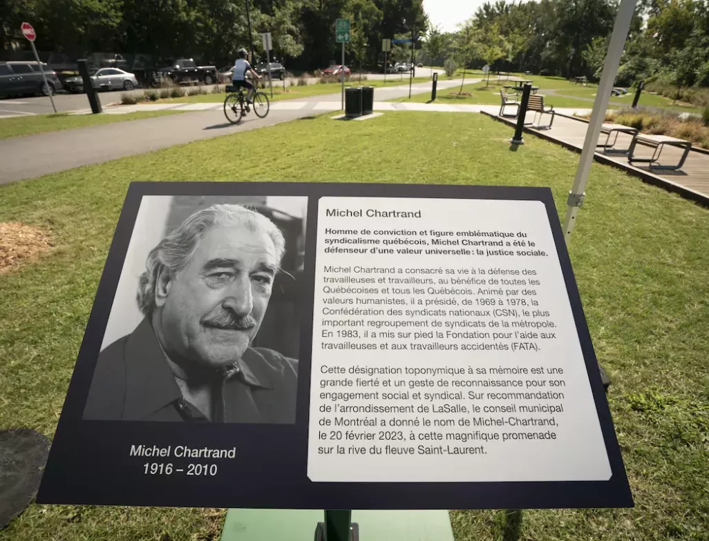 Montréal inaugure la promenade Michel-Chartrand, un lieu symbolique au coeur de la nature