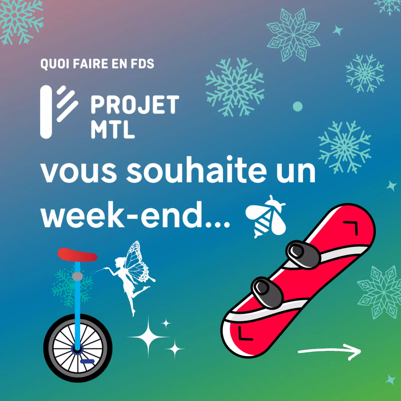 Fin de semaine de 3 au 5 mars 2023