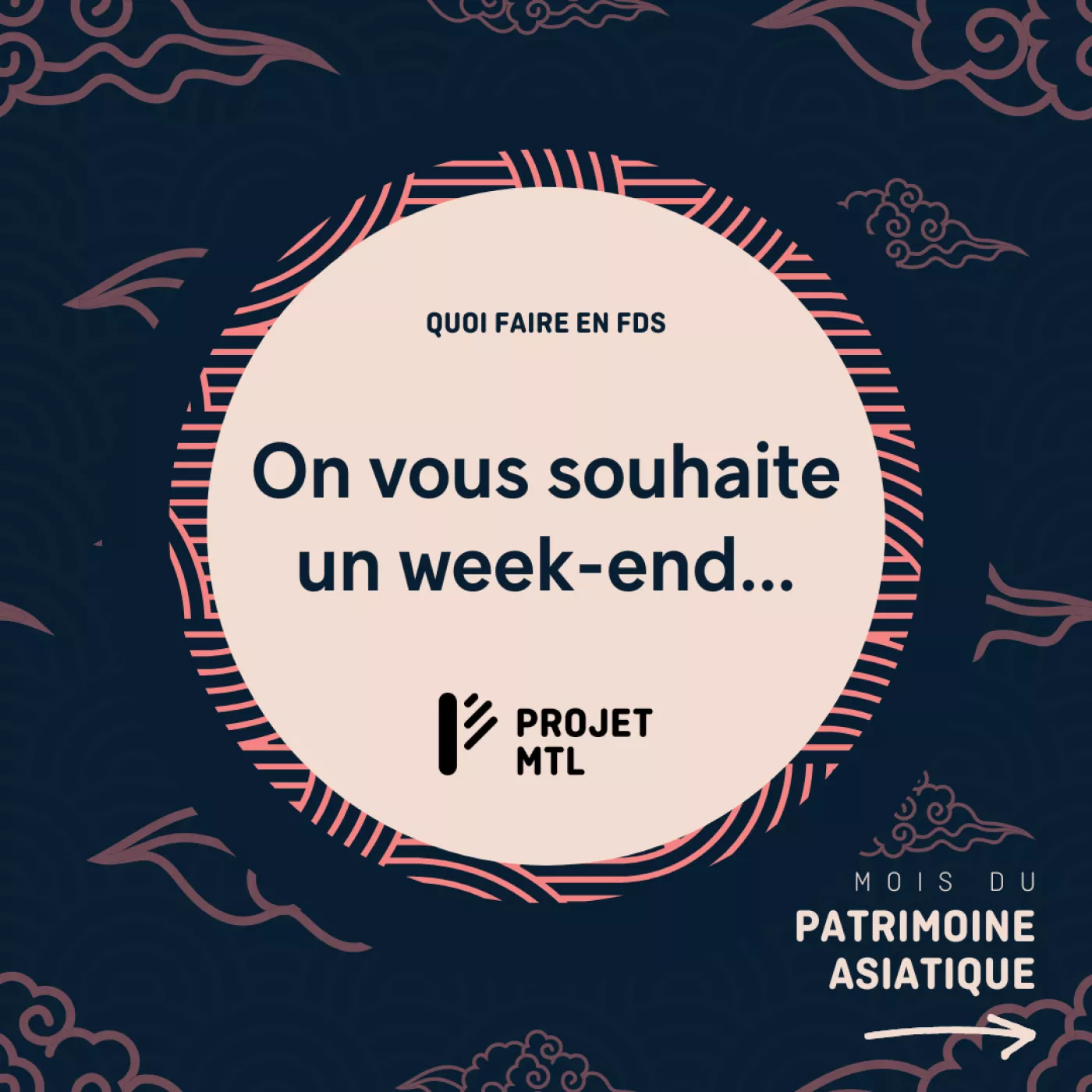 Fin de semaine du 12 au 14 mai 2023