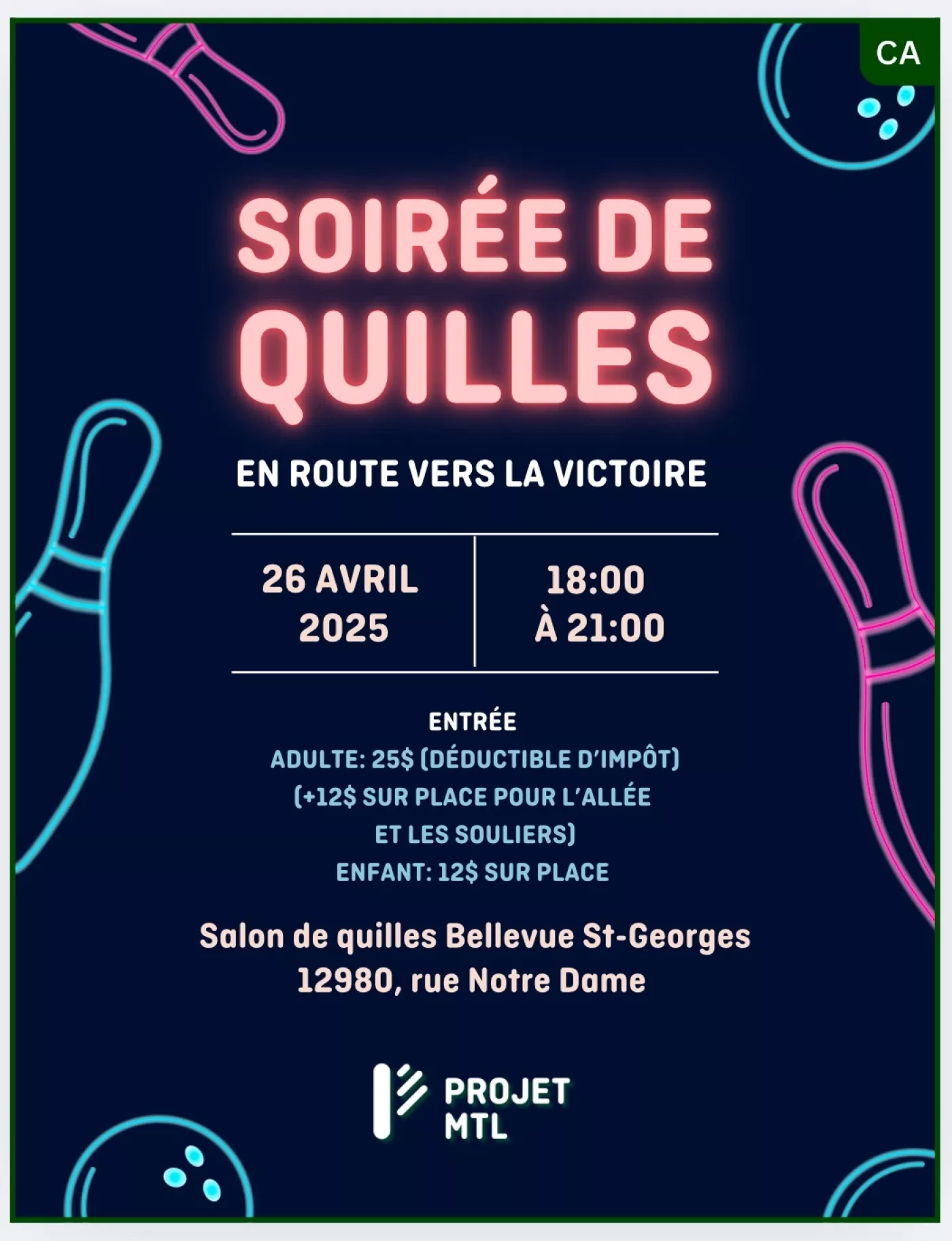 Soirée de quilles Soirée de quilles