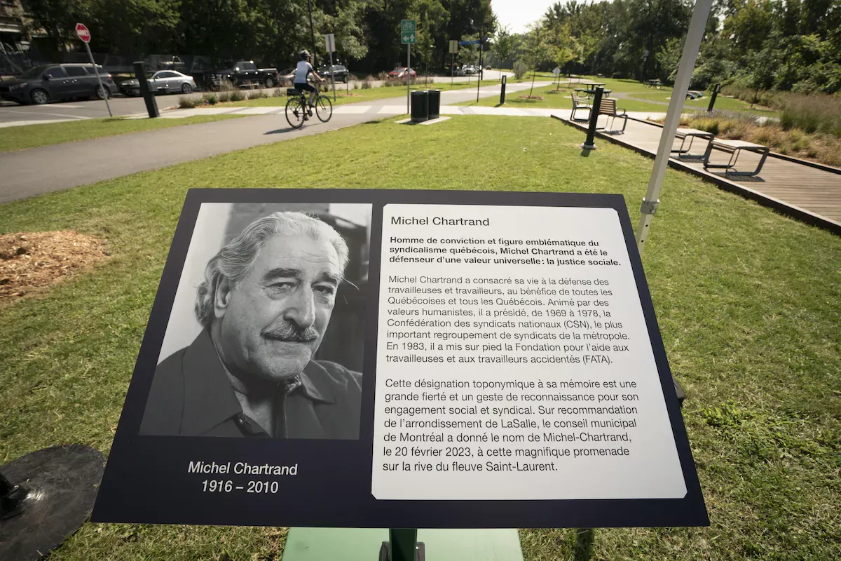 Montréal inaugure la promenade Michel-Chartrand, un lieu symbolique au coeur de la nature